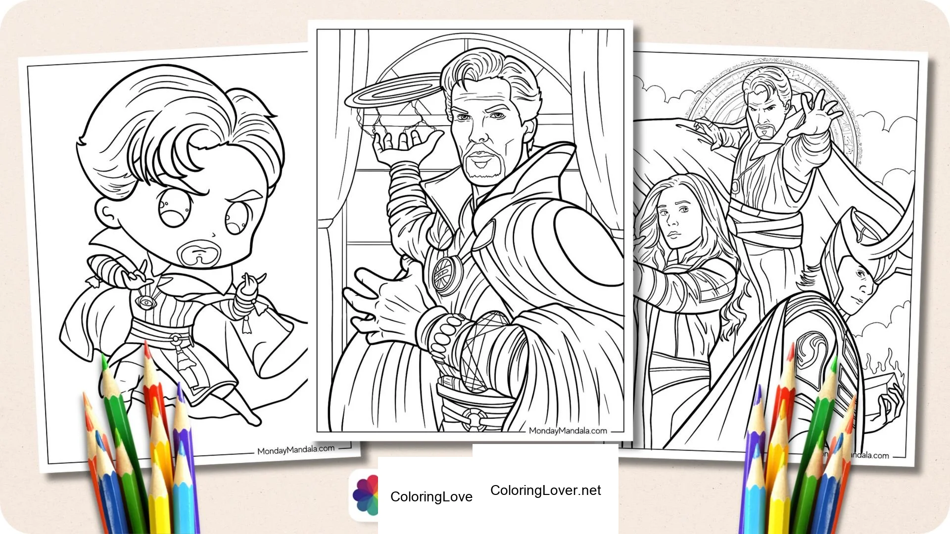 Desenhos do Doutor Estranho para Colorir