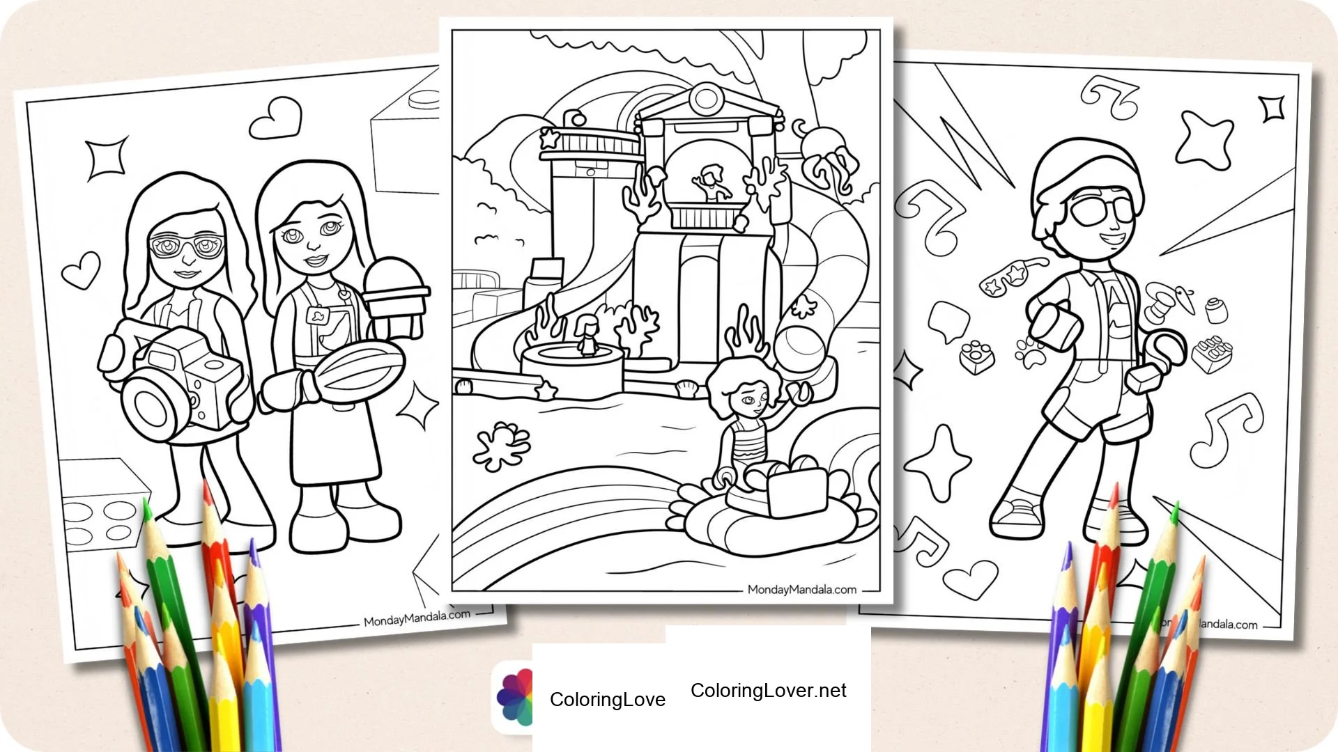 Desenhos para Colorir Lego Friends
