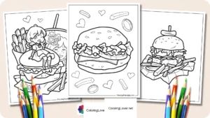 Awesome Burger Coloring Fun!