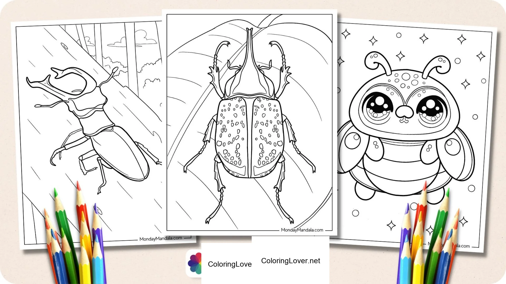 Beetle Buddies Coloring Fun!