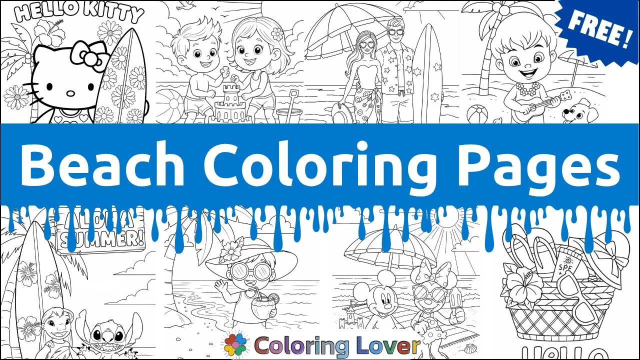Beach Coloring Pages: Dive into Summer Fun!