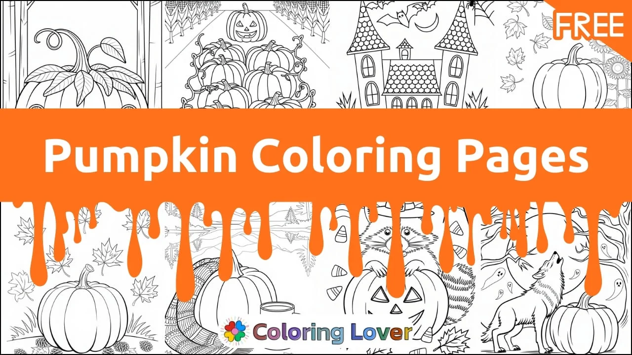 Páginas para Colorir de Abóboras