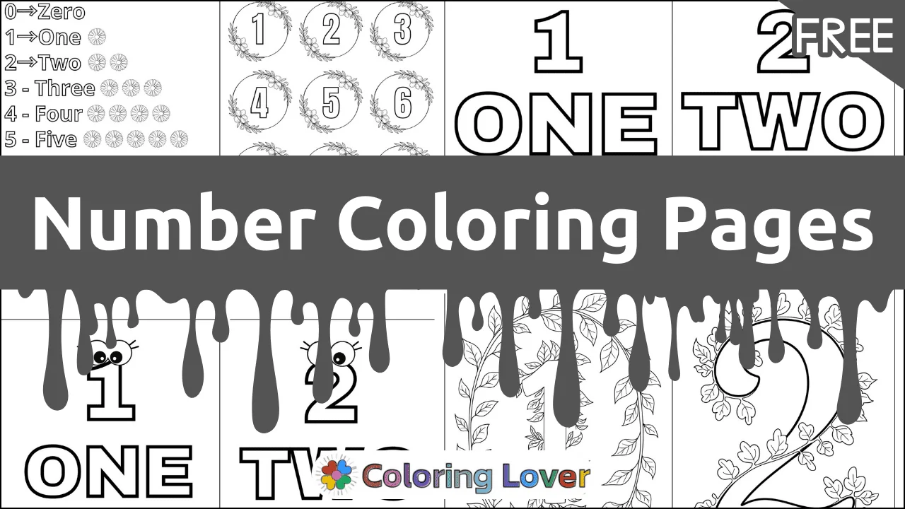 Free Printable Number Coloring Pages for Kids (Preschool & Up!)