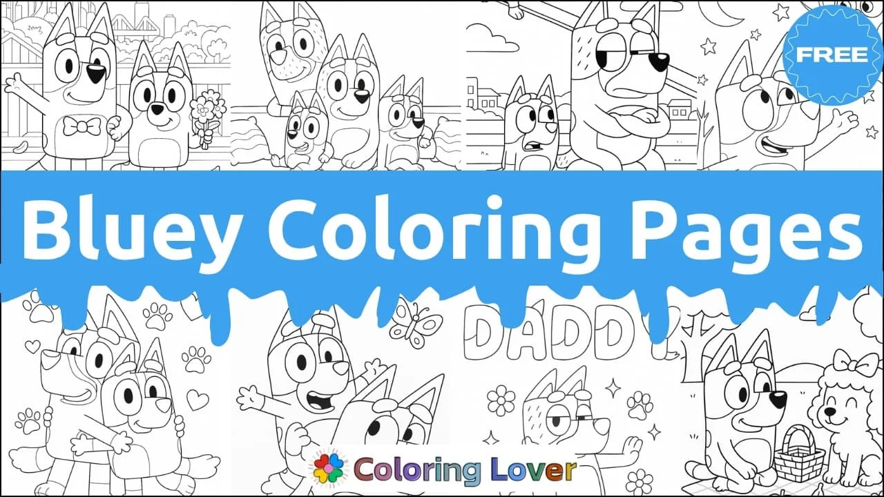 Bluey Coloring Pages (Free Printables for Kids!)