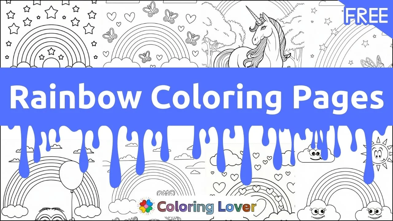 Free Rainbow Coloring Pages for Kids!