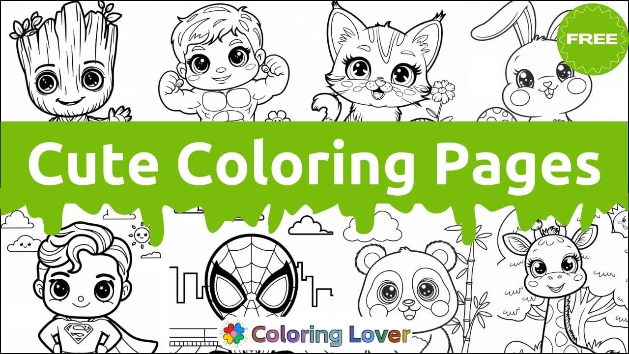 Adorable Coloring Pages for Kids & Grown-Ups!