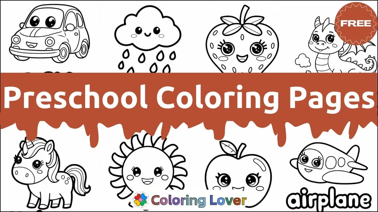Free Preschool Coloring Pages for Kids!