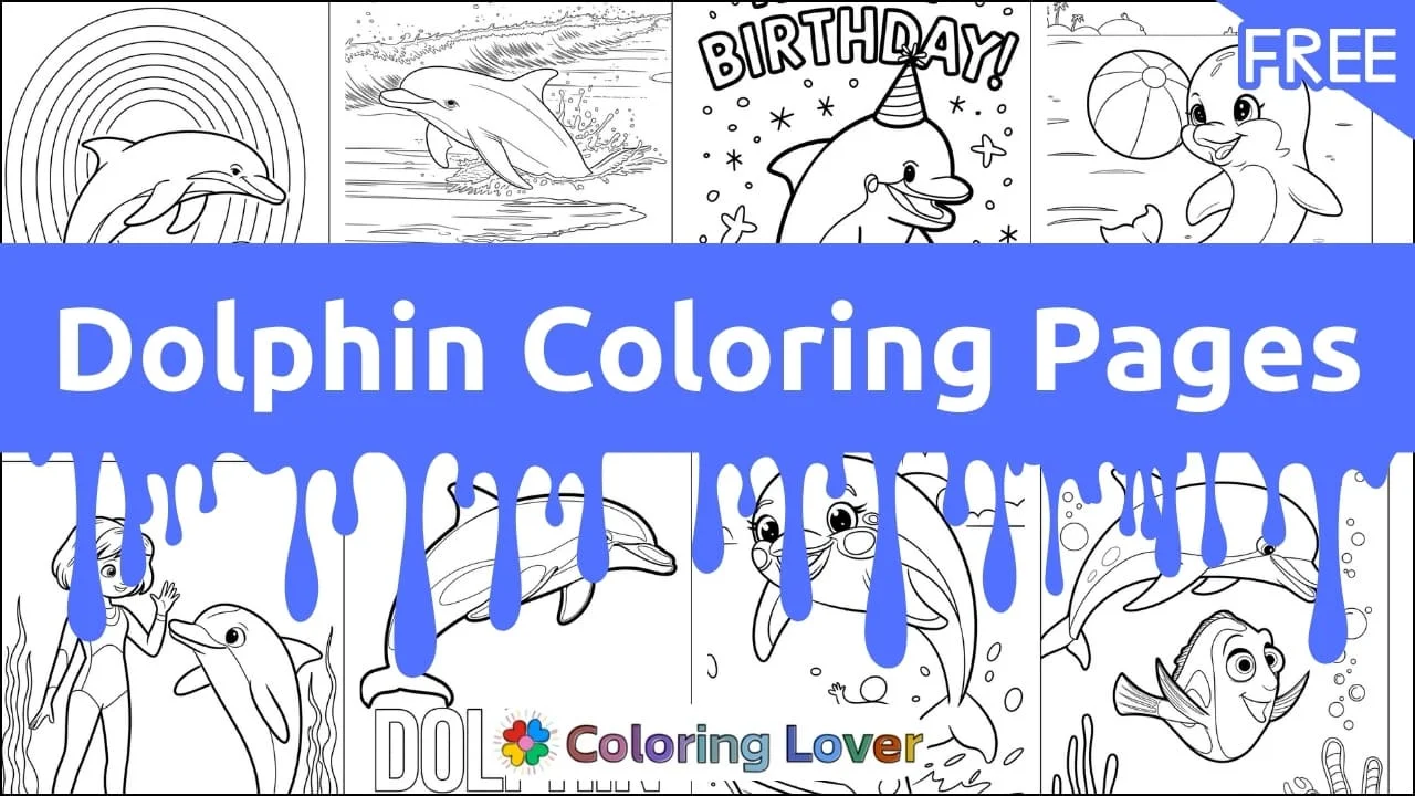 Páginas para Colorir de Golfinhos