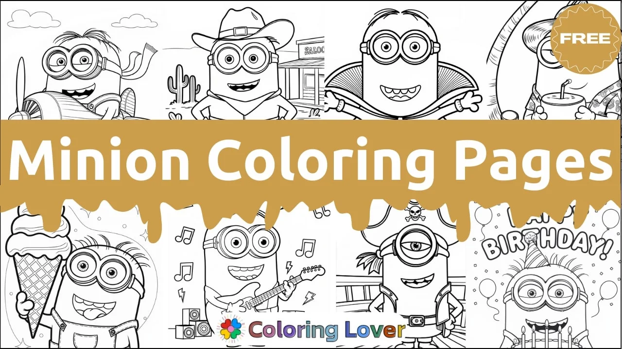 Awesome Minion Coloring Pages
