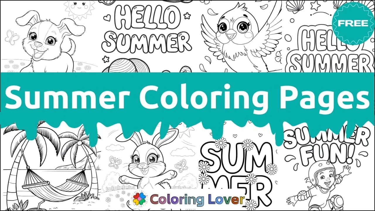 Free Printable Summer Coloring Pages for All Ages!