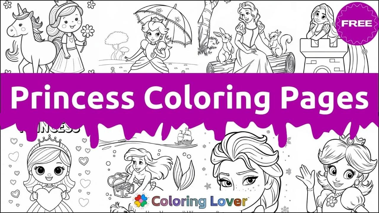 Páginas para Colorir de Princesas